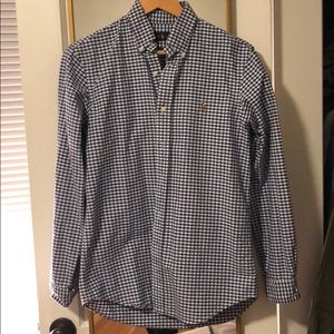 Ralph Lauren Button Up Oxford Shirt Blue Gingham S